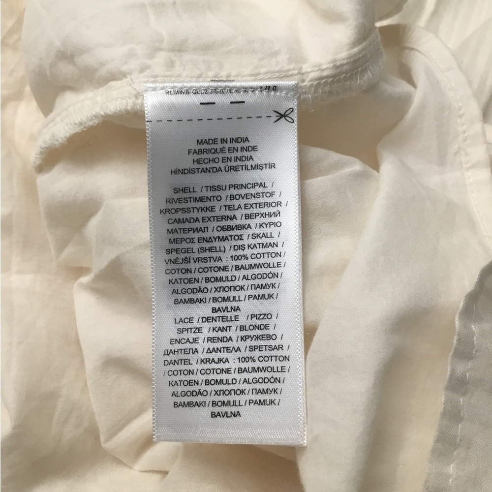 Ralph Lauren Cream Tiered Sundress with Bishop Sleeves - Picture 10 of 15